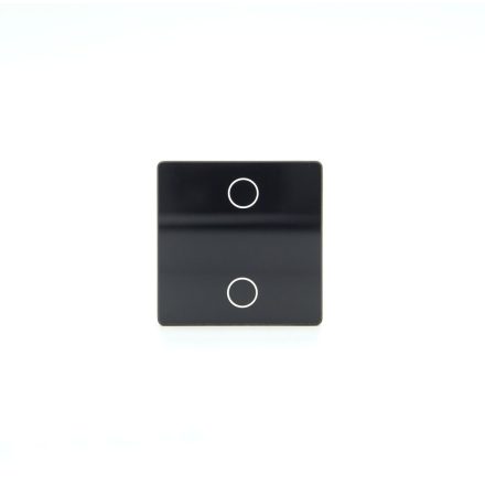 Z-Switch 2-es (2G) kis üveg kapcsoló panel Fekete