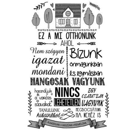Otthoni szabályok - motivációs vászonkép