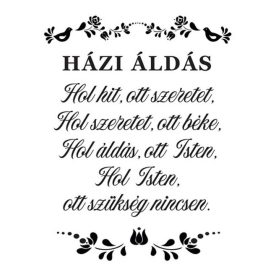 Ház áldása - motivációs vászonkép