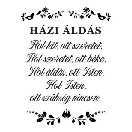 Ház áldása - motivációs vászonkép