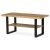 Dohányzóasztal 120x60x55 cm, MDF lap, vadtölgy dekor, fém, polc, fekete láb