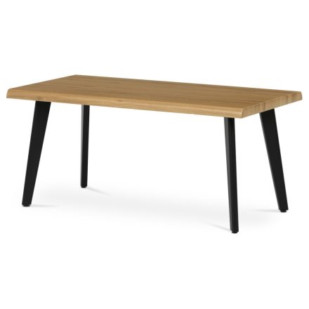 Dohányzóasztal 120x60x55 cm, MDF lap, vadtölgy dekor, fém lábak