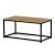 Tölgyszínű Modern Dohányzóasztal, 90x48x41 cm, MDF, vadtölgy dekor, fekete fém