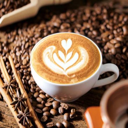 Délutáni koffein - üvegkép