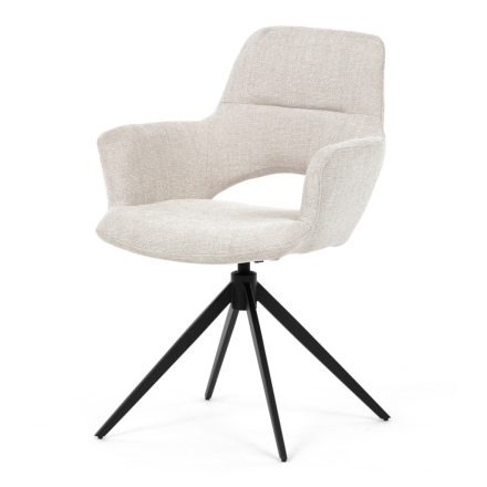 Elegáns Forgó Étkezőszék Krémszínben. 360°-ban forgatható.