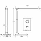 MEGGIE dimmelhető LED asztali lámpa vezeték nélküli töltéssel és USB 8W - DL3304/W