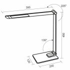 LED lámpa FRIDA 12W dimmelhető, időzítő, USB - DL5302/B