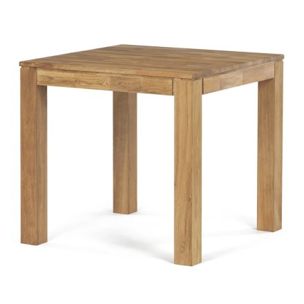 Étkezőasztal 80x80x75 cm, tömör fehér tölgy, olajos felületkezelés, 8x8 cm-es lábak