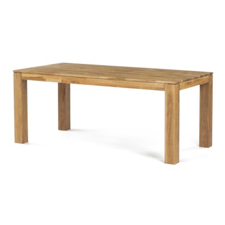 Étkezőasztal 180x90x75, tömör fehér tölgy, olajos felületkezelés, 10x10 cm-es lábak