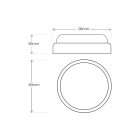Davo Circle csatornalámpa 18W 4000K IP64 fekete