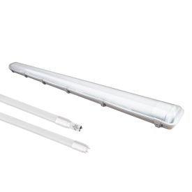   HERMETIKUSAN ZÁRT LÁMPATEST KÉSZLET 2x120cm LED LÁMPÁKHOZ + 2x LED LÁMPA 18W 120CM 4000K