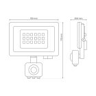 LED reflektor 30W 4000K PIR