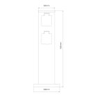 Elektromos kerti oszlop 40 cm 2 aljzat 16A