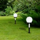 KERTI LÁMPA SOLAR BALL Fekete MŰANYAG