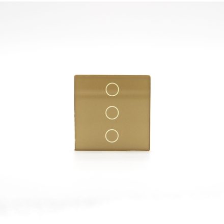 Z-Switch 3-as (3G) kis üveg kapcsoló panel Arany