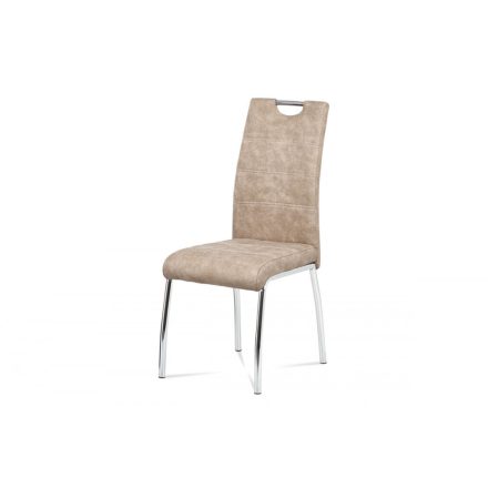 Modern étkezőszék vintage latte színben krómozott lábbal HC-486