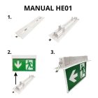 Mennyezeti szerelőkészlet vészvilágító lámpatesthez LEL204 - HE01
