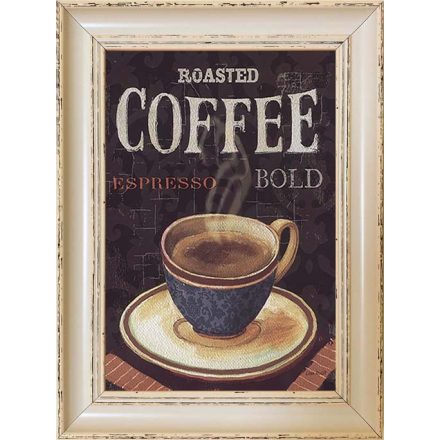 Roasted coffee - keretezett olajfestmény