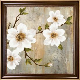 Virágzó cseresznyefa - keretezett olajfestmény