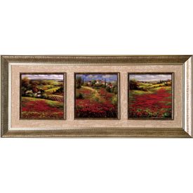 Pipacs mező - keretezett olajfestmény