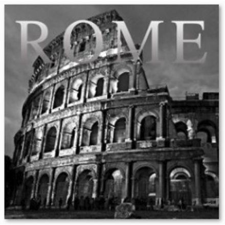 Rome - keretezett üvegkép