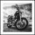 Veterán motor - keretezett üvegkép