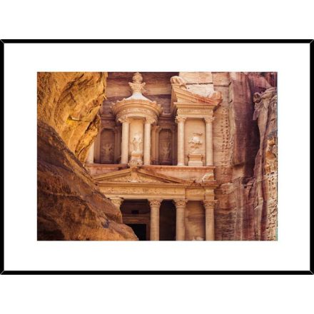Petra - keretezett üvegkép