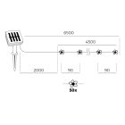 Napelemes lámpa SOLAR 50 LED LUME RGB LED2B