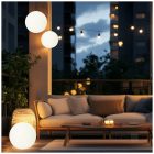 Kobi Design napelemes LED kerti lámpa GARDEN BALL 30cm 3000K+RGB