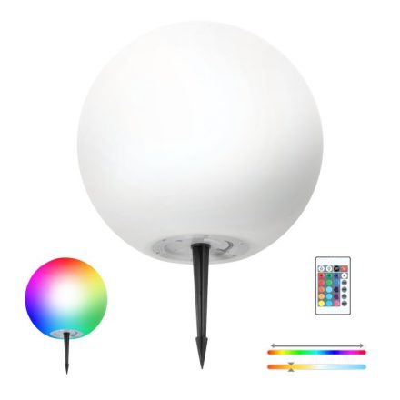 Kobi Design napelemes LED kerti lámpa GARDEN BALL 40cm 3000K+RGB