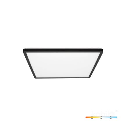 Mennyezeti lámpa LED NIVERA NÉGYZET 12W 3CCT IP54 fekete Kobi Premium