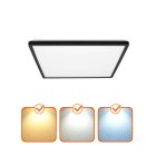 Mennyezeti lámpa LED NIVERA NÉGYZET 24W 3CCT IP54 fekete Kobi Premium