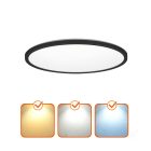 Mennyezeti lámpa LED NIVERA CIRCLE 18W 3CCT LX IP54 fekete Kobi Premium
