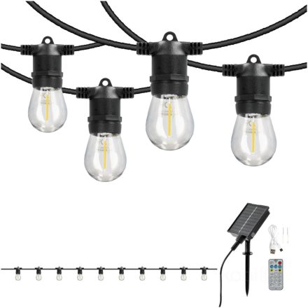 Napelemes LED girland STARLIGHT NEO 10m 10x0,042W E27 LED2B