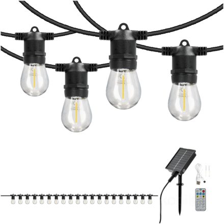 Napelemes LED girland STARLIGHT NEO 10m 20x0,042W E27 LED2B