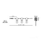 Napelemes LED girland STARLIGHT NEO 20m 20x0,042W E27 LED2B