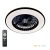 Mennyezeti LED lámpa ventilátorral VENTELUX 48W+15W 3CCT fekete Kobi Windstar