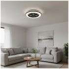 Mennyezeti LED lámpa ventilátorral VENTELUX 48W+15W 3CCT fekete Kobi Windstar