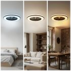 Mennyezeti LED lámpa ventilátorral VENTELUX 48W+15W 3CCT fekete Kobi Windstar