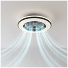 Mennyezeti LED lámpa ventilátorral VENTELUX 48W+15W 3CCT fekete Kobi Windstar