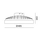 Mennyezeti LED lámpa ventilátorral VENTELUX 48W+15W 3CCT fekete Kobi Windstar