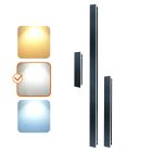 Kerti fali lámpa LED MIRANA 8W 30cm 4000K IP44 fekete Kobi
