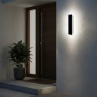 Kerti fali lámpa LED MIRANA 8W 30cm 4000K IP44 fekete Kobi