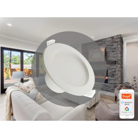 LED fény WIFI 10W / IP44 / 3000K - 6500K / WH - LDL164W
