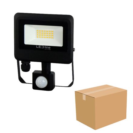 LEDline LITE Floodlight PHOTON 20W 4000K 2000lm with motion sensor - kartonos (20 db)