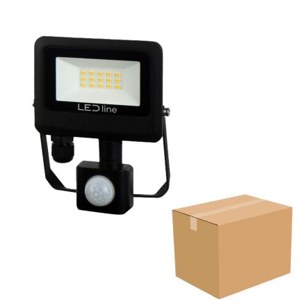 LEDline LITE Floodlight PHOTON 10W 4000K 1000lm with motion sensor - kartonos (24 db)
