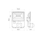 LEDline LITE Floodlight PHOTON 10W 4000K 1000lm with motion sensor - kartonos (24 db)