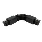 Flexible connectorfor 3 phase trak LUMICANTO black PRIME