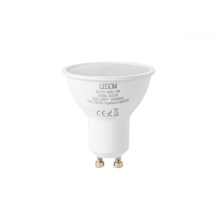 LEDOM GU10 3W 4000K 240lm 220-240V