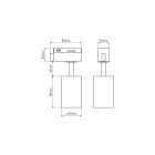 LED line® luminaire for single-phase track GU10 white PIPE